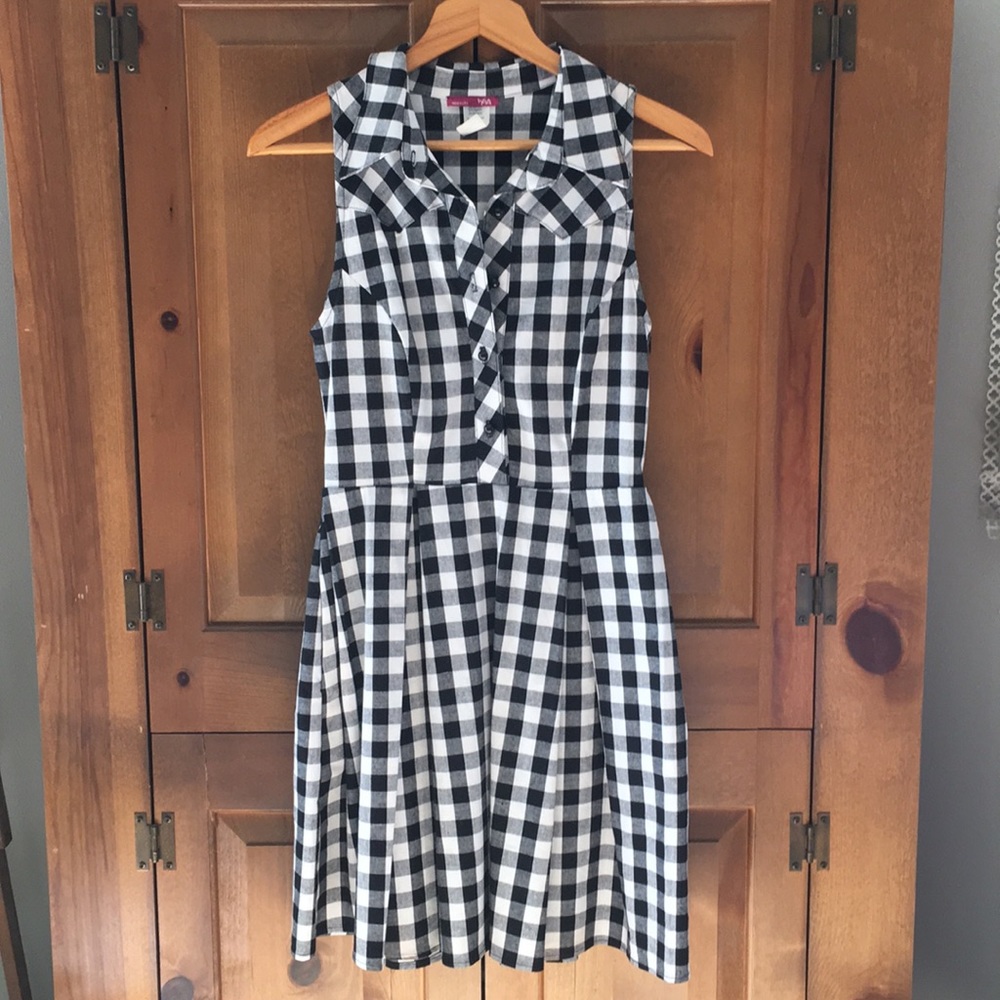 ModCloth Black and White Gingham dress